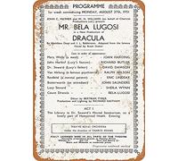 Diuangfoong Metal Sign - 1951 Bela Lugosi as Dracula in London - Vintage Look Reproduction 10"×14"