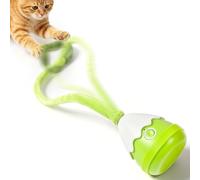 DIUDIUCAT Automatic Cat Toy with Rotating Tail, Interactive Self Play Cat Wand Toy with Random Movement, Smart 10-Min Timer, Safe Silicone, Hands-Free Cat Enrichment Toy for Indoor Cat