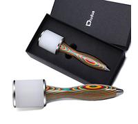 DIUDUS Leather Working Mallet, Leather Mallet Hammer Leather Carving Hammer, Leather Maul Nylon Straight Head Comfortable Wooden Handle Hammer DIY Leatherworking (Colorful/Water-Rippled)