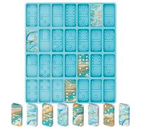 Diueoly Domino Resin Molds, Domino Molds for Resin Casting, Professional Dominos Molds for Epoxy Resin, Domino Molds Set 28 Cavities, Sturdy Silicone Molds for Domino DIY Pendant Cake Jewelry Making