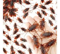 Diueoly Fake Roaches, Prank Fake Cockroaches, 20PCS Realistic Fake Cockroaches Funny Trick Joke Toys, Plastic Fake Roach Bugs Prank Novelty Gag Gifts for Halloween Christmas Party Decoration, Brown