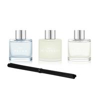 DIUFJAG 5.07 oz Reed Diffusers with 12 Black Fiber Sticks, 3 Pack Jasmine Apple Lemon Scent Diffusers for Home,Long Lasting Reed Diffuser Set, Up to 90 Days