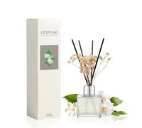 DIUFJAG Gardenia Bathroom Diffuser, 50ml Diffuser with Dried Flower for Small Place, Last up to 30 Days