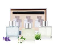 DIUFJAG Set of 3 Fragrance Reed Diffusers,50ml Lavender Jasmine Lemongrass Aromatherapy Diffuser Set with 12 Black Fiber Sticks,Air Freshener for Bedroom Bathroom Office