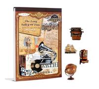 Diuhofart 50 Sheets Vintage Stickers Book for Adults Journaling,412Pcs Pre-Cut Washi Stickers, and 20 Adhesive Papers Ephemera for Junk Journals, Scrapbook Supplies, DIY Art Crafts