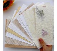 Diuhofart Textured Handmade Paper Sheets for Crafts, A5 Thick Rough Mulberry Recycled Scrapbook Papers for Card Making, Mixed Media, Embossed, DIY Junk Journals, Art Journaling Decorative Materials