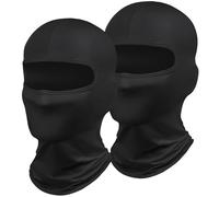 DiULi Balaclava Ski Face Mask, 2Pcs Black Ski Mask UV Protector Scarf for Men/Women Lightweight Neck Warmer Cycling Multi-Purpose Balaclavas for Helmet Motorcycle Cycling Running Racing
