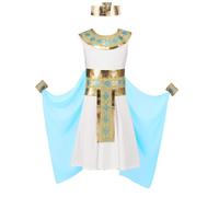 DiULi Cleopatra Girls' Costume, Ancient Egyptian Queen Fancy Dress Outfit
