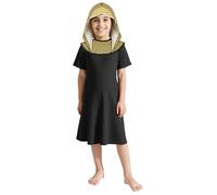 DiULi Egyptian Fancy Dress Costume for Children - Black Gold Detachable Set, Fancy Dress for Halloween, Christmas Plays,World Book Day/Week - Kids Pharaoh Outfit 140cm
