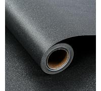 DiULi Gift Wrapping Paper Roll 43cm x 10m, Pearl Finish Solid Colour for Birthday Christmas Wedding, Thick Quality with Grid Lines for Easy Cutting, Versatile for Gift Wrap DIY Crafts, Black