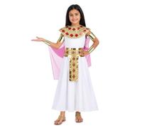 DiULi Kids Ancient Egyptian Queen Fancy Dress,Cleopatra Costume,Pink,120CM