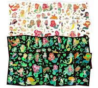 DiULi Mermaid Luminous Sticker, 10Pcs Glow in The Mermaid Dark Stickers Mermaids Decals Baby Room Mermaids Wall Decor Wall Stickers DIY Luminous Adhesive Sticker for Girls Boys Bedroom Nursery