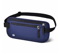 DiULi RFID Blocking Money Belt for Travel, Hidden Bum Bag with Adjustable Elastic Waist Strap, Secure Passport Pouch with 5 Free Card Sleeves, Anti-Pickpocket Protection for Cash & Phone Dark Blue