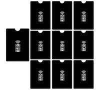 DiULi RFID Card Holder,10PCS RFID Blocking Card Sleeves for Women Men, Anti-Theft NFC Blocker Sleeves for Debit Cards, Passport & ID Protection, Secure Holder for Wallets & Travel,Black