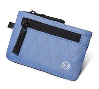 DiULi Secure RFID Blocking Wallet for Men | Slim Card Holder with Metal Zip & Coin Pocket | Durable Nylon Travel Zip Pouch | Compact EDC Wallet | Sky Blue