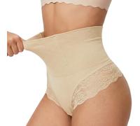 DiULi Tummy Control Thong for Women, High Waisted Lace | Built-in Flexible Support Strips, Seamless Body Shaper, Breathable Fabric, Invisible Shapewear Under Clothes for Daily Wear