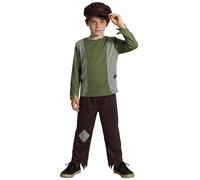 DiULi Victorian Pauper Costume for Kids 3 Piece Set,S