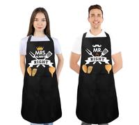 Diulinep Mr And Mrs Apron For Women Men Wedding Engagement Gifts For Couples Kitchen Apron For Cooking Chef Apron Matching Couple Gift