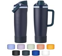 Diumepo Silicone Boot for Owala 30oz & 40oz FreeSip Sway Bottles & Tumblers，Anti-Slip Protective Sleeve Bottom Bumper Cover for Freesip Sway Tumbler （Grey Blue）