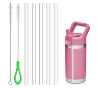 Diumepo Straws for Yeti Rambler Bottle, 5 Pcs Replacement Straws for YETI Rambler 12 oz, 18oz, 26oz, 36oz, 64 oz Insulated Bottle, Accessories for Yeti, Cleaning Brush