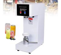 DIUNAOZI Commercial Automatic Can Sealing Machine,180W Electric Cup Sealer Machine with Counter & LCD Display,2.2" Can Dia. for Sealing Plastic/Glass/Tin Bottles with Aluminum Caps White-110v