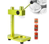 DIUNAOZI Manual Can Sealer,cordless Vacuum Can Sealing Machine,Aluminum Alloy,Height Adjustable Seaming Device Machine with Graduated Volume, for Canned Food,Milk Tea,Coffee Green