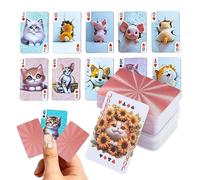 Diuyzoc Waterproof Pvc Playing Cards, Moisture Protection, 1set, Mini Playing Cards, Waterproof Tabletop Game, Joyful Design, For Kids Teens Adults Magicians Players Collectors Travelers