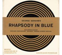 div. Künstler - STUDIENPLATTE / GEORGE GERSHWIN / RHAPSODY IN BLUE / WILLI STECH, KLAVIER / BERLINER SYMPHONIKER DIRIGENT: Johannes Brahms / Sinfonie Nr. 1 WERNER SCHMIDT-BOELCKE / MEISTER-DISKOTHEK-NR. 59 / ORIGINAL genähte Bildhülle / Opera EUROPÄISCHER PHONOKLUB # 4525 / Deutsche Pressung / 7" Vinyl Single Schallplatte / KLINGENDE KOMMENTARE / Analyse: PROF. PAUL DOULIEZ / DR. KARL RICHTER / Sprecher: FRED METZLER / Tontechnik: KURT RAPP