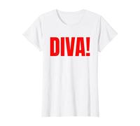 Diva! - Bold Statement Slogan T-Shirt, Women, White, 3X-Large