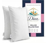 Diva Home & Textile Hotel Quality Pillows 2 Pack Soft Bed Pillow Side Sleeper, Bounce Back, White Neck Pillow Supportive and Comfortable All Night Long Hypoallergenic Machine Washable