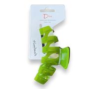 Diva Imperial Jade Lightweight Hair Claw Clips Women 11.5cm/4.53in Daily Versatile Strong Grip Non-Slip Retro Kitsch Style For Thick Hair Cute Girlish Student Friendly