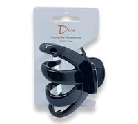 Diva Octopus Elegant & Premium Hair Claw Clip | All Hair Types Thick & Thin | Quality Materials | Chic & Fashionable | Durable Grip & Secure Hold (Black, 11.5 CM / 4.5 INCH)