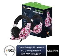 (Diva Pink) Vybe Camo PS, Xbox & PC AUX Support Gaming Headset