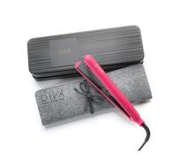 Diva Pro Styling Digital Straightener and Styler Magenta with Macadamia Argan Oil and Keratin Infused Ceramic Plates