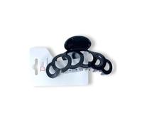 Diva Ring Claw Premium Hair Clip | 11.5 CM / 4.5 INCH | Quality Materials | Amber & Gold Tortoiseshell, Black | All Hair Types Thick & Thin | Durable Grip & Secure Hold (Black)