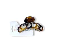 Diva Ring Claw Premium Hair Clip | 11.5 CM / 4.5 INCH | Quality Materials | Amber & Gold Tortoiseshell, Black | All Hair Types Thick & Thin | Durable Grip & Secure Hold (Gold Tortoiseshell)