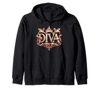 Diva Royalty Crown Zip Hoodie