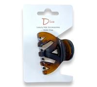 Diva Scalloped Elegant & Premium Hair Claw Clip | All Hair Types Thick & Thin | Quality Materials | Chic & Fashionable | Durable Grip & Secure Hold (Gold Tortoiseshell, 6 CM / 2.4 INCH)