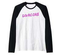 Divacore Diva Y2k Tweens Women Gen Z Raglan Baseball Tee