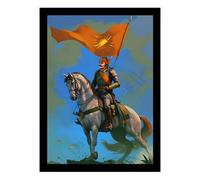 DivaFrames Maharana Pratap Photo with Frame | Maharana Pratap Painting for Wall Decoration | Home Decor & Wall Art | 10x13 Inches | Black Frame