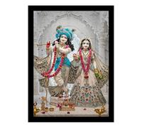 DivaFrames Radha Krishna Photo Frame, 10x13 Inch, Hindu God Wall Décor, Decorative Wall Art for Home, Temple, Pooja Room, Living Room, Housewarming Gift