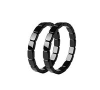 DivaGlamz - Hematite Bracelet for Men Regain Your Edge and Confidence Natural Hematite Stones with Elastic Beads Healing Inspirational Bracelets Gift, Large, Hematite, Not a gemstone