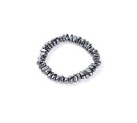 DivaGlamz - Hematite Bracelet for Men Regain Your Edge and Confidence Natural Hematite Stones with Elastic Beads Healing Inspirational Bracelets Gift, Large, Hematite, Not a gemstone