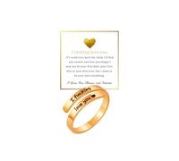DivaGlamz I Fcking Love You Ring For Women, Adjustable Stainless Steel Engraved Heart Spiral Wrap Twist Vintage Promise Rings To My Girlfriend/Wife Birthday Gifts Jewelry
