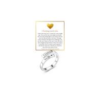 DivaGlamz I Fcking Love You Ring For Women, Adjustable Stainless Steel Engraved Heart Spiral Wrap Twist Vintage Promise Rings To My Girlfriend/Wife Birthday Gifts Jewelry