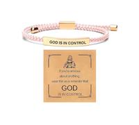 DivaGlamz Let Them Tube Bracelet for Women, Self Worth Motivation Bracelet Adjustable Braided Rope Handmade Engraved Bracelets Stainless Steel To My Daughter/Best Friend Inspirational Gifts Jewelry, L