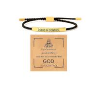 DivaGlamz Let Them Tube Bracelet for Women, Self Worth Motivation Bracelet Adjustable Braided Rope Handmade Engraved Bracelets Stainless Steel To My Daughter/Best Friend Inspirational Gifts Jewelry, L