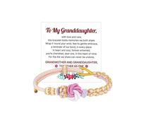 DivaGlamz To My Granddaughter-Infinity Forever Love Heart Bracelet, Natural Emperor Stone Double Layer Purple Beaded Woven Wrap Bracelets Adjustable Mind Peace Gift Jewelry, L, Cotton, no gemstone