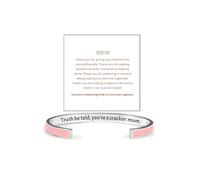 DivaGlamz Truth Be Told You're A Crackin' Mum Color Color Bracelet, Stainless Steel With Hidden Message Engraved Cuff Bracelets To Mana Birthday Inspirational Gifts Jewelry, L, Stainless Steel, no