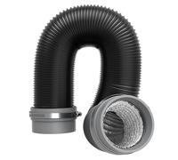 Divalune 75mm Flexible Air Duct Hose 2.5m, 3 Inch Diesel Heater Ducting | with Easy-Fit Soft Connector, 4-Layer PVC Aluminium Ventilation Ducting with 2 Clamps, for Ventilation, Exhaust